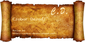 Czobor Dezső névjegykártya